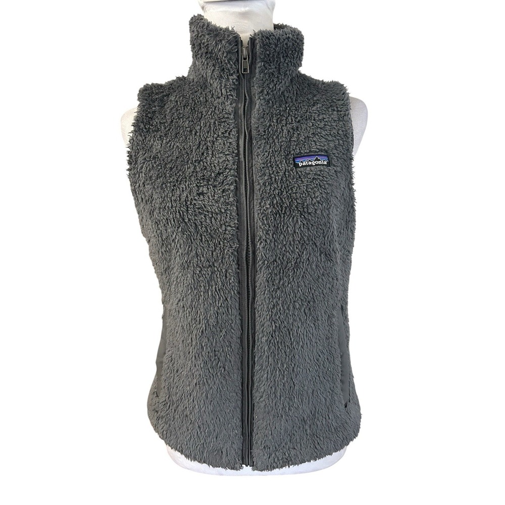 Patagonia Los Gatos High-Pile Sherpa Fleece Full-Zip Vest Women's SZ Med Gray